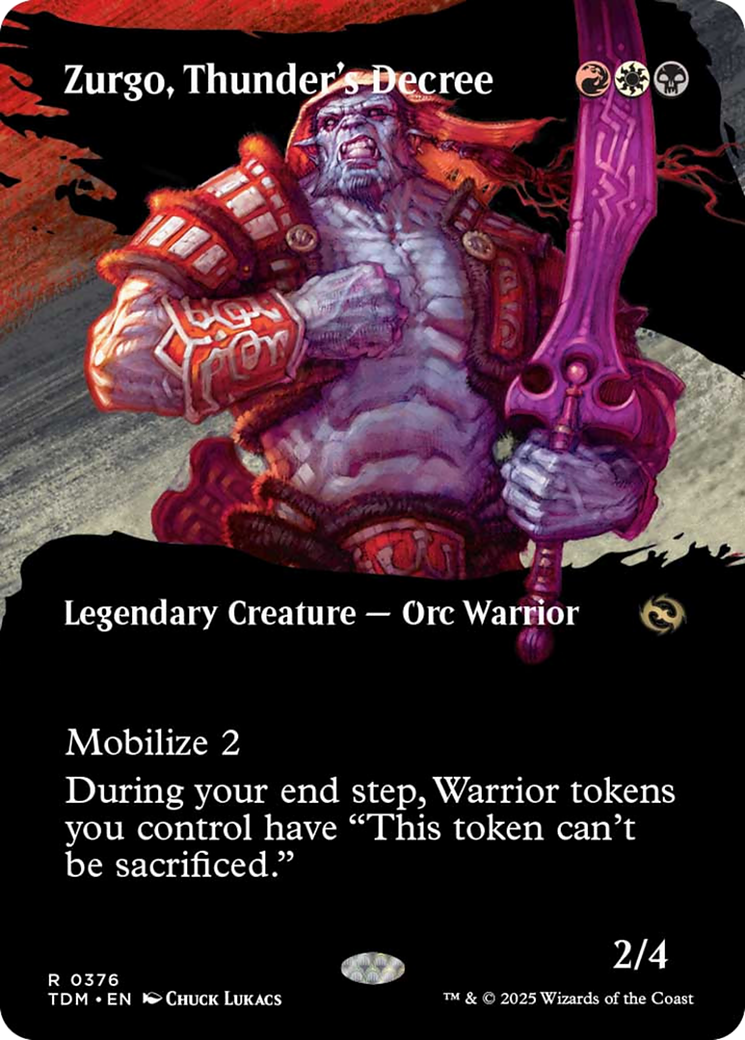 Zurgo, Thunder's Decree (Borderless) [Tarkir: Dragonstorm] | Exor Games Bridgewater