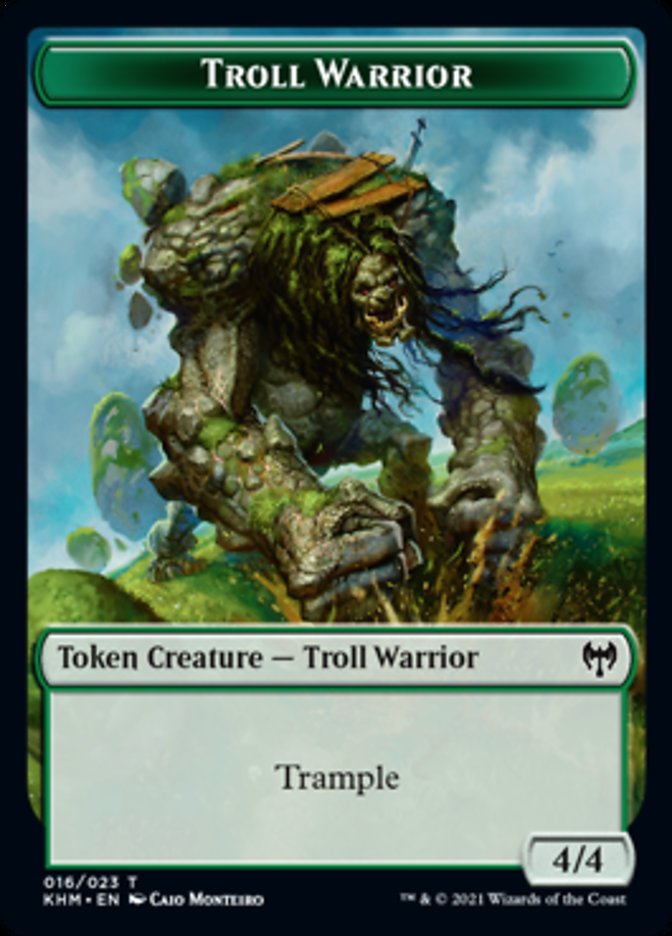 Troll Warrior Token [Kaldheim Tokens] | Exor Games Bridgewater