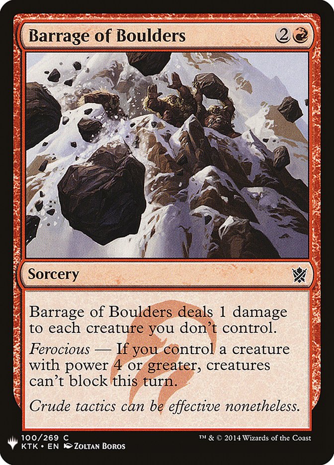 Barrage of Boulders [Mystery Booster] | Exor Games Bridgewater