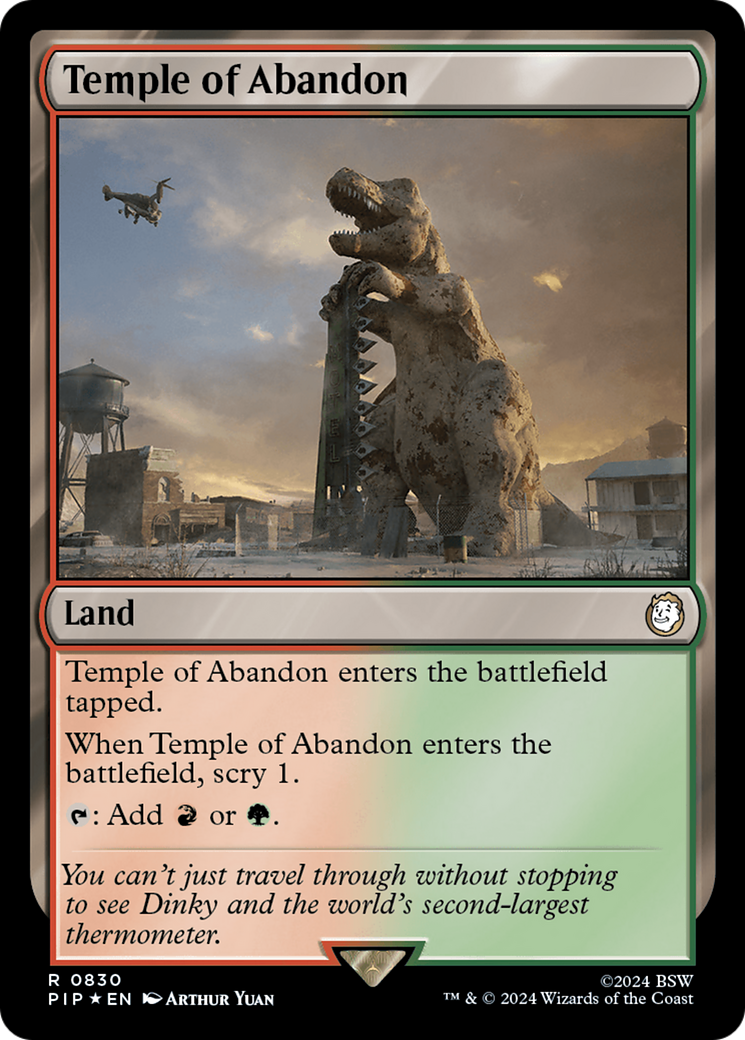 Temple of Abandon (Surge Foil) [Fallout] | Exor Games Bridgewater