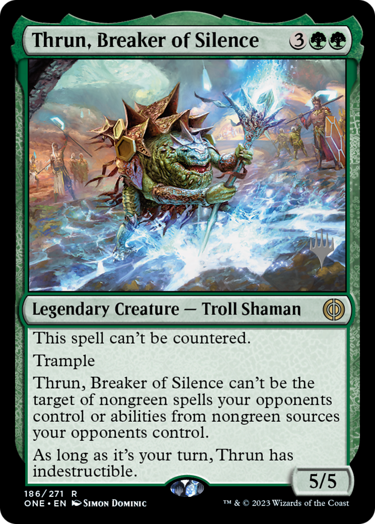 Thrun, Breaker of Silence (Promo Pack) [Phyrexia: All Will Be One Promos] | Exor Games Bridgewater