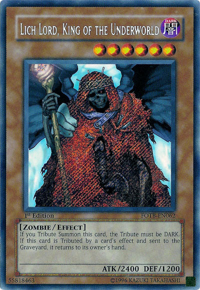 Lich Lord, King of the Underworld [FOTB-EN062] Secret Rare | Exor Games Bridgewater