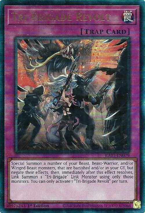 Tri-Brigade Revolt [RA01-EN079] Prismatic Ultimate Rare | Exor Games Bridgewater