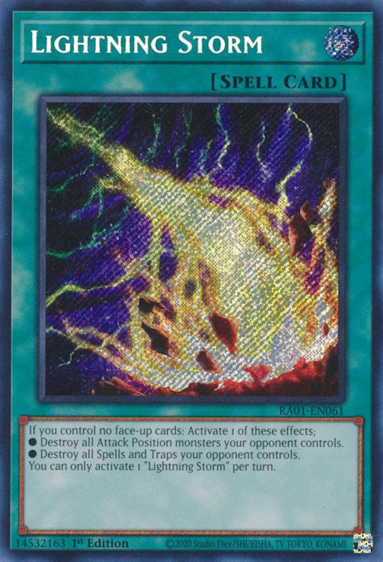 Lightning Storm [RA01-EN061] Secret Rare | Exor Games Bridgewater