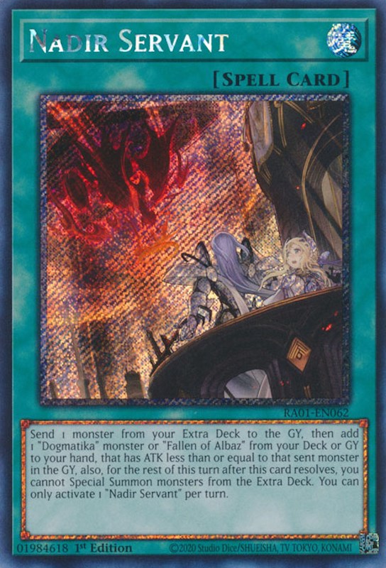 Nadir Servant [RA01-EN062] Platinum Secret Rare | Exor Games Bridgewater