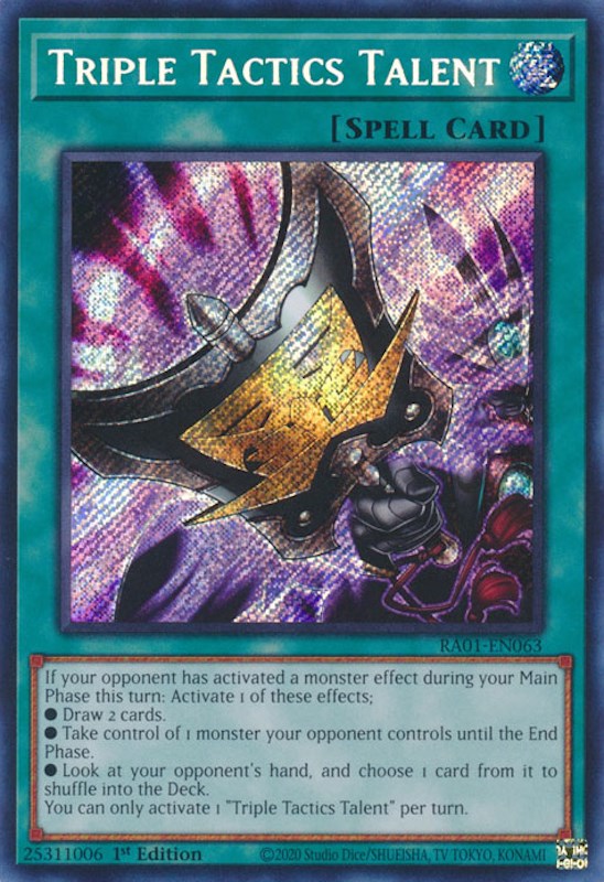 Triple Tactics Talent [RA01-EN063] Secret Rare | Exor Games Bridgewater