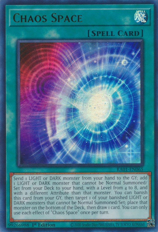 Chaos Space [RA01-EN065] Ultra Rare | Exor Games Bridgewater