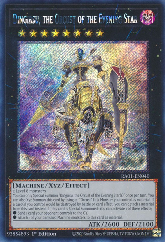 Dingirsu, the Orcust of the Evening Star [RA01-EN040] Platinum Secret Rare | Exor Games Bridgewater