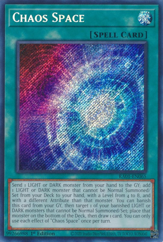 Chaos Space [RA01-EN065] Secret Rare | Exor Games Bridgewater