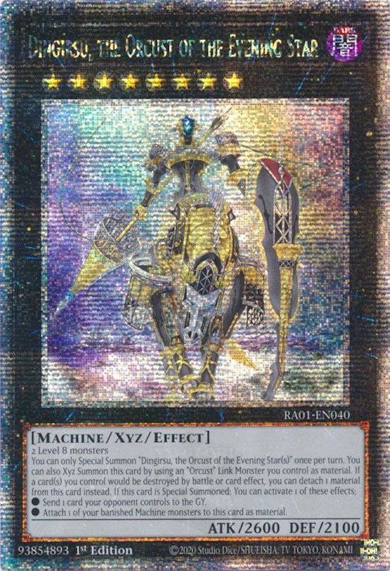 Dingirsu, the Orcust of the Evening Star [RA01-EN040] Quarter Century Secret Rare | Exor Games Bridgewater