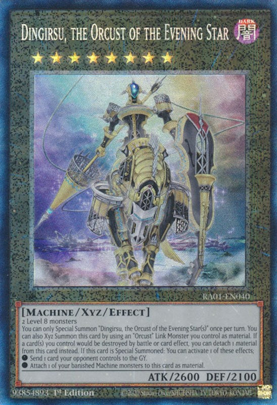 Dingirsu, the Orcust of the Evening Star [RA01-EN040] Prismatic Collector's Rare | Exor Games Bridgewater