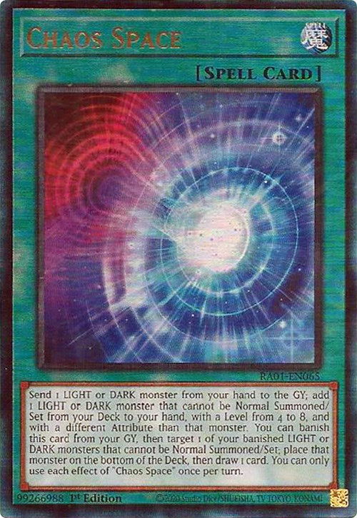 Chaos Space [RA01-EN065] Prismatic Ultimate Rare | Exor Games Bridgewater