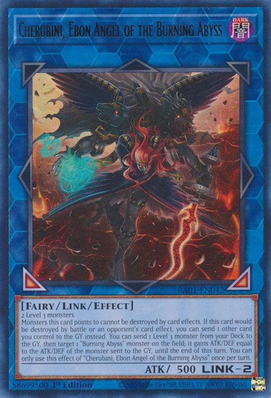 Cherubini, Ebon Angel of the Burning Abyss [RA01-EN042] Ultra Rare | Exor Games Bridgewater