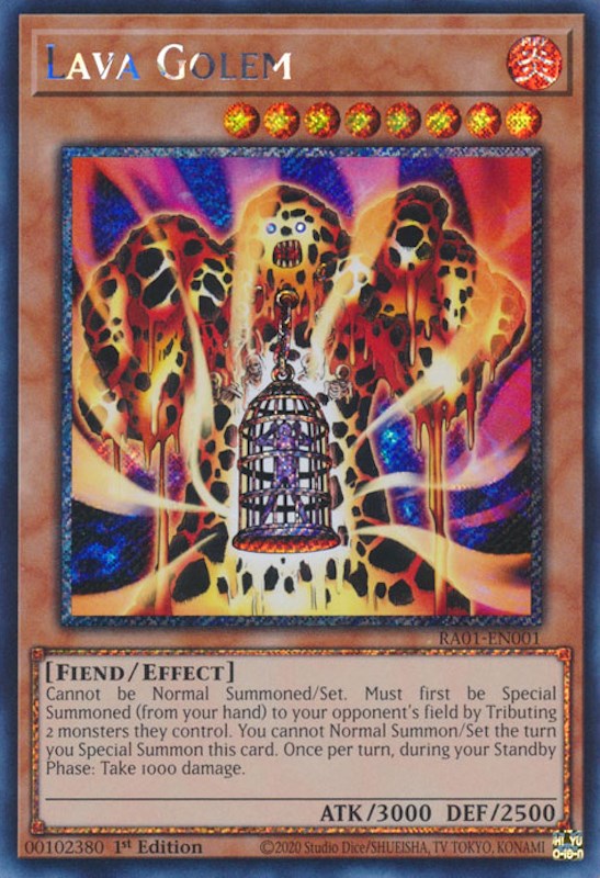 Lava Golem [RA01-EN001] Platinum Secret Rare | Exor Games Bridgewater