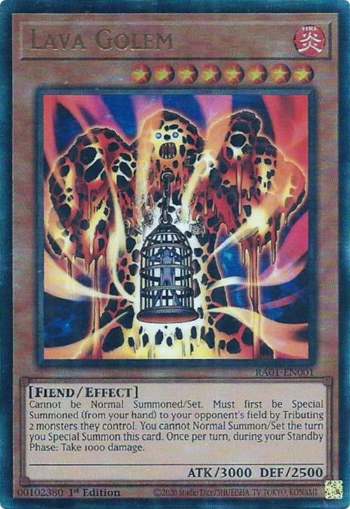 Lava Golem [RA01-EN001] Prismatic Ultimate Rare | Exor Games Bridgewater
