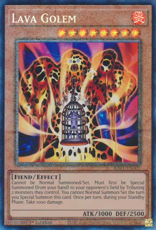 Lava Golem [RA01-EN001] Prismatic Collector's Rare | Exor Games Bridgewater