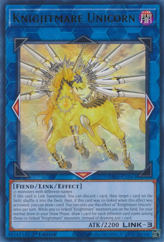 Knightmare Unicorn [RA01-EN043] Ultra Rare | Exor Games Bridgewater