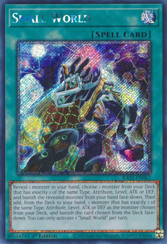 Small World [RA01-EN067] Platinum Secret Rare | Exor Games Bridgewater