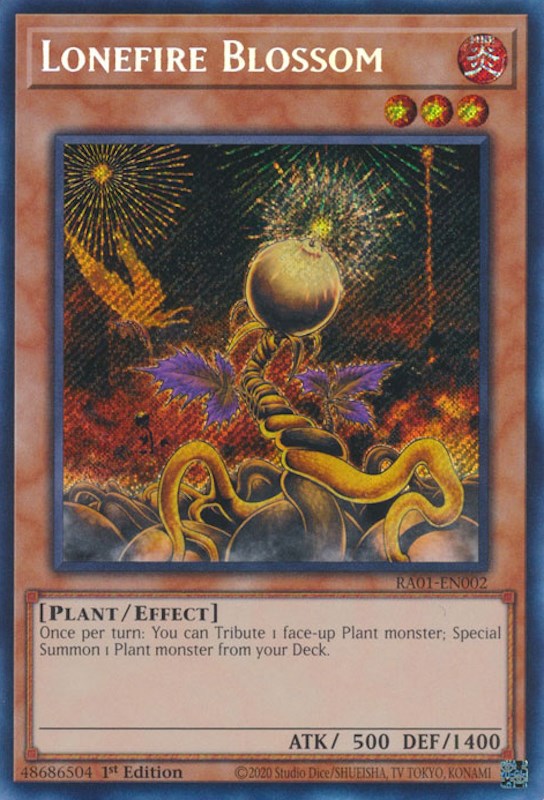 Lonefire Blossom [RA01-EN002] Secret Rare | Exor Games Bridgewater