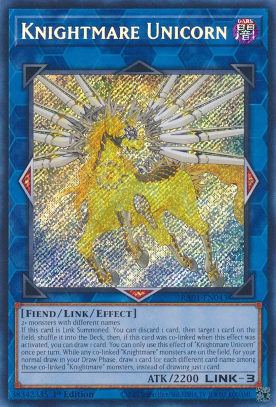 Knightmare Unicorn [RA01-EN043] Secret Rare | Exor Games Bridgewater