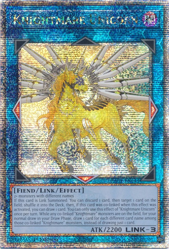 Knightmare Unicorn [RA01-EN043] Quarter Century Secret Rare | Exor Games Bridgewater