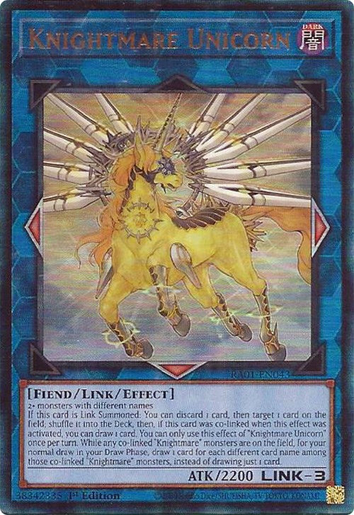 Knightmare Unicorn [RA01-EN043] Prismatic Ultimate Rare | Exor Games Bridgewater