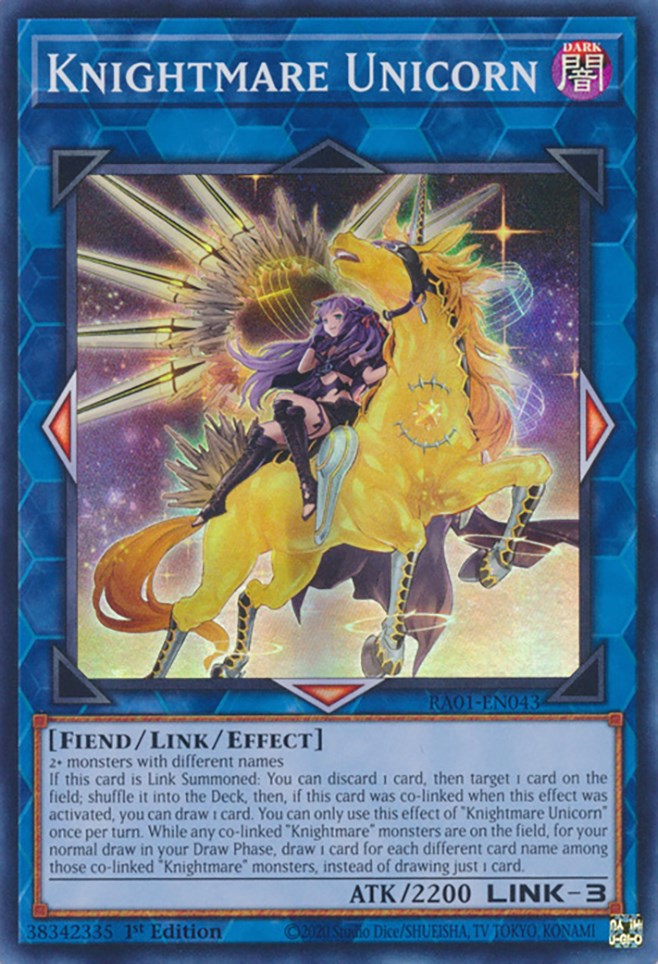 Knightmare Unicorn (Alternate Art) [RA01-EN043] Super Rare | Exor Games Bridgewater