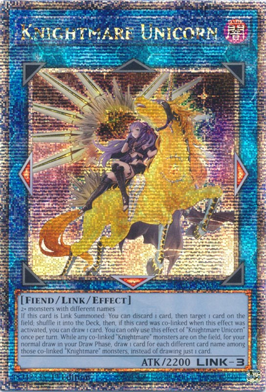 Knightmare Unicorn (Alternate Art) [RA01-EN043] Quarter Century Secret Rare | Exor Games Bridgewater