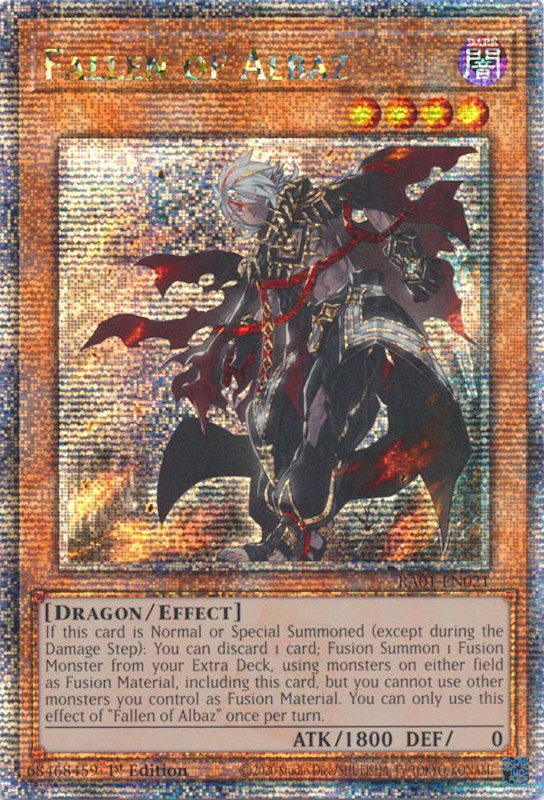 Fallen of Albaz [RA01-EN021] Quarter Century Secret Rare | Exor Games Bridgewater
