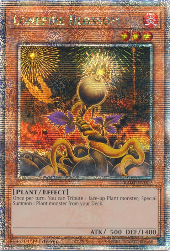 Lonefire Blossom [RA01-EN002] Quarter Century Secret Rare | Exor Games Bridgewater