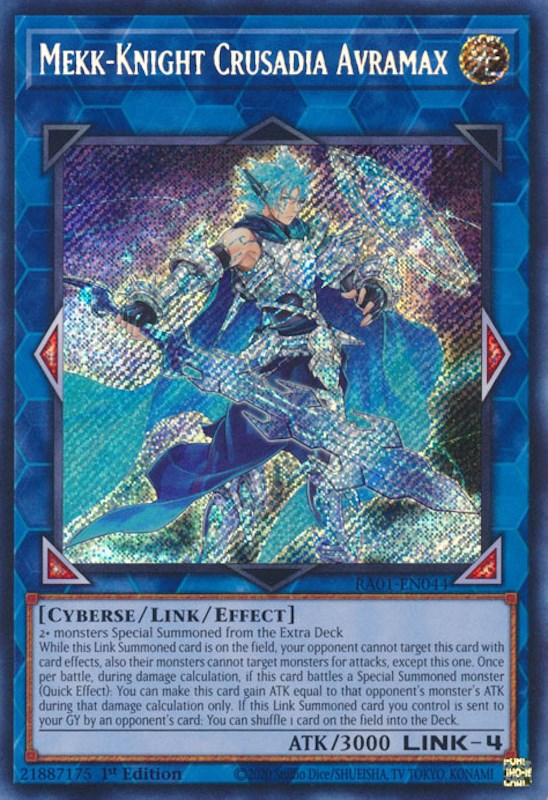 Mekk-Knight Crusadia Avramax [RA01-EN044] Secret Rare | Exor Games Bridgewater