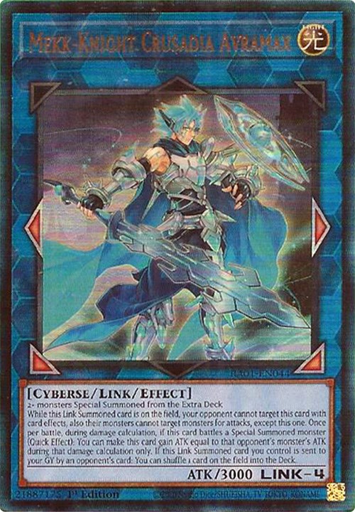 Mekk-Knight Crusadia Avramax [RA01-EN044] Prismatic Ultimate Rare | Exor Games Bridgewater