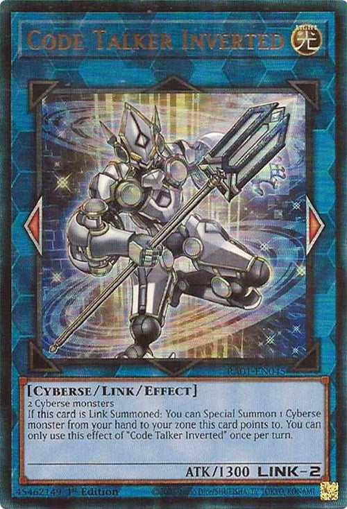 Code Talker Inverted [RA01-EN045] Prismatic Ultimate Rare | Exor Games Bridgewater