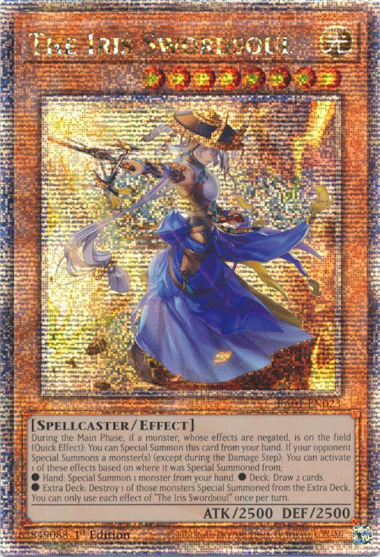 The Iris Swordsoul [RA01-EN023] Quarter Century Secret Rare | Exor Games Bridgewater