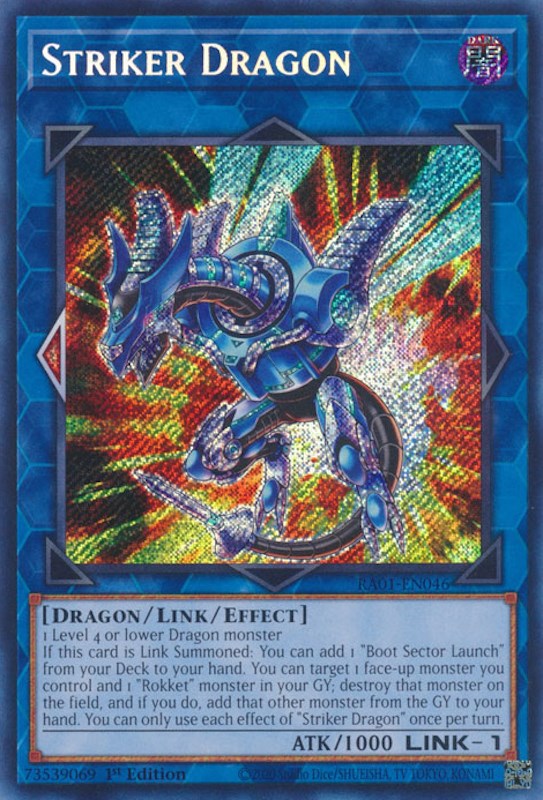 Striker Dragon [RA01-EN046] Secret Rare | Exor Games Bridgewater