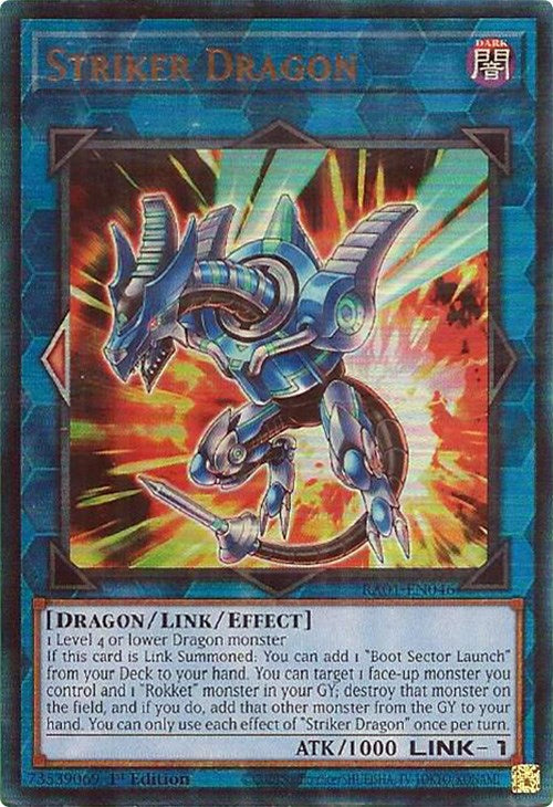 Striker Dragon [RA01-EN046] Prismatic Ultimate Rare | Exor Games Bridgewater
