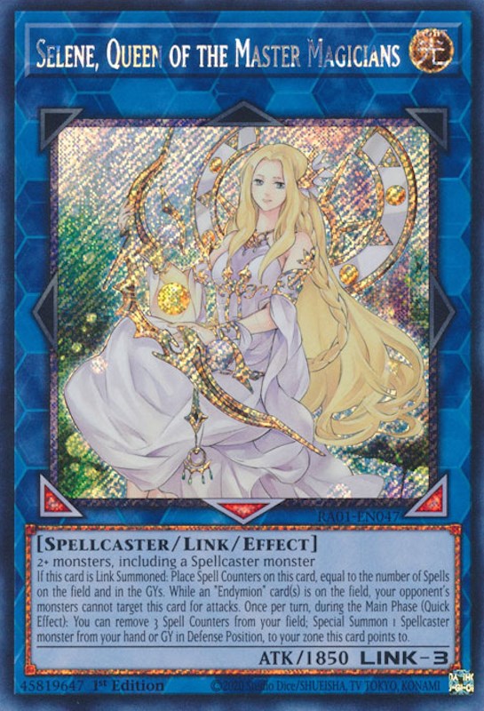 Selene, Queen of the Master Magicians [RA01-EN047] Platinum Secret Rare | Exor Games Bridgewater