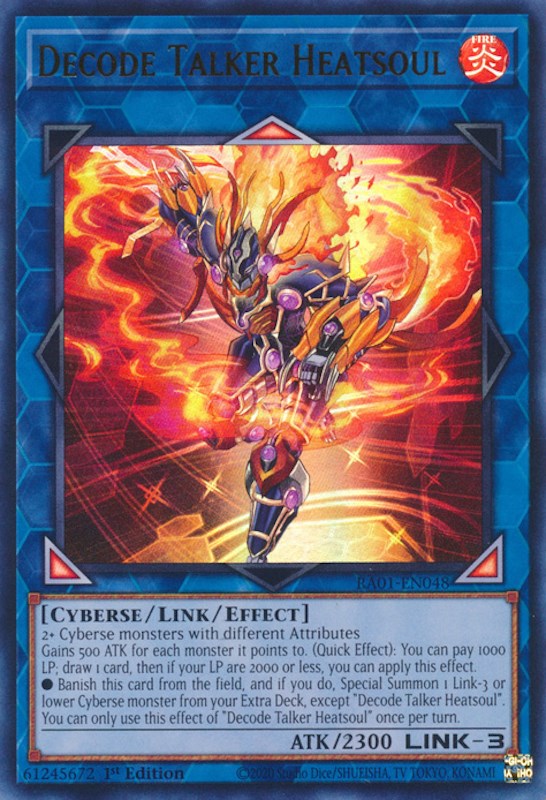 Decode Talker Heatsoul [RA01-EN048] Ultra Rare | Exor Games Bridgewater