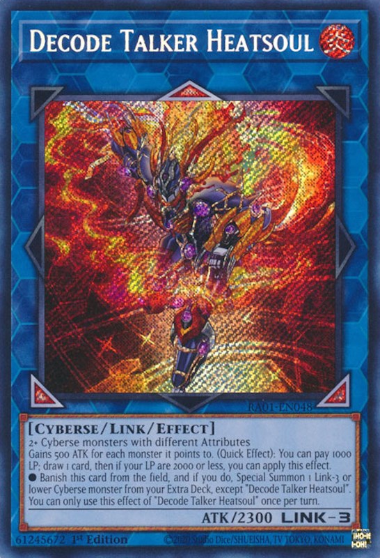 Decode Talker Heatsoul [RA01-EN048] Secret Rare | Exor Games Bridgewater