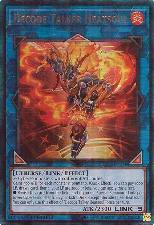 Decode Talker Heatsoul [RA01-EN048] Prismatic Ultimate Rare | Exor Games Bridgewater