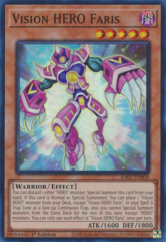 Vision HERO Faris [RA01-EN004] Super Rare | Exor Games Bridgewater
