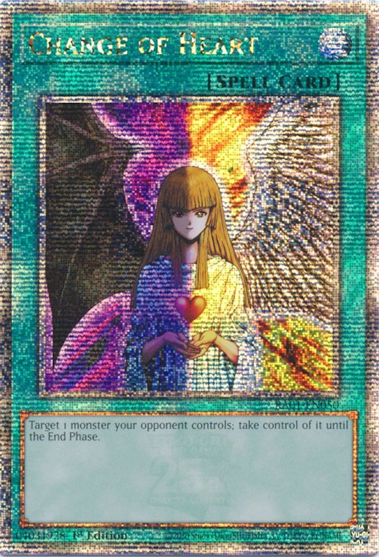 Change of Heart [RA01-EN050] Quarter Century Secret Rare | Exor Games Bridgewater