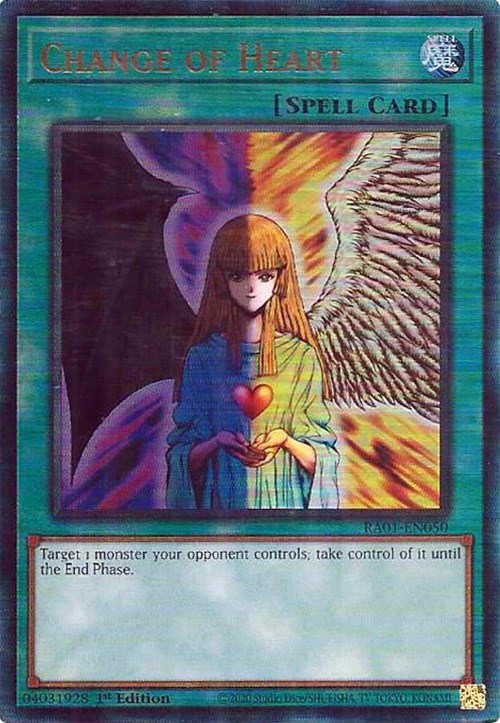Change of Heart [RA01-EN050] Prismatic Ultimate Rare | Exor Games Bridgewater