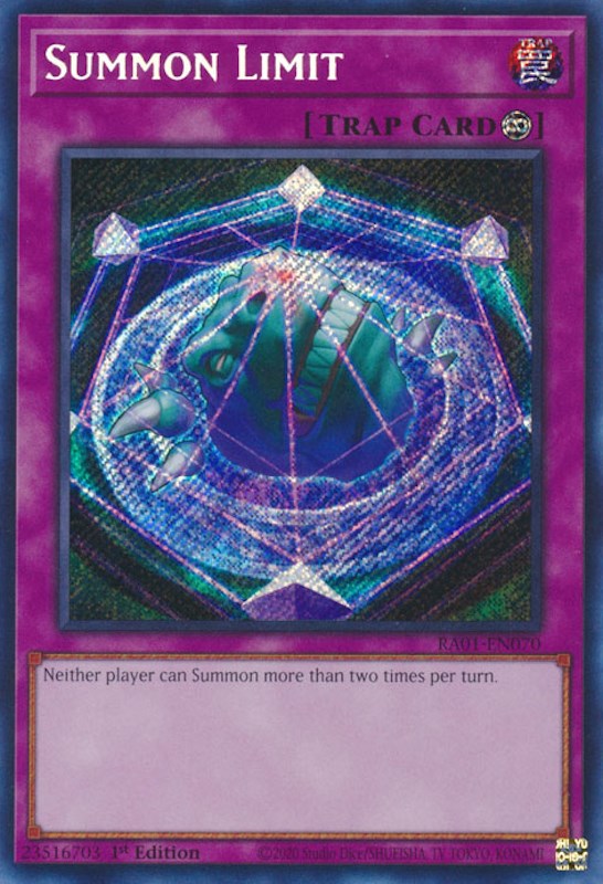 Summon Limit [RA01-EN070] Secret Rare | Exor Games Bridgewater