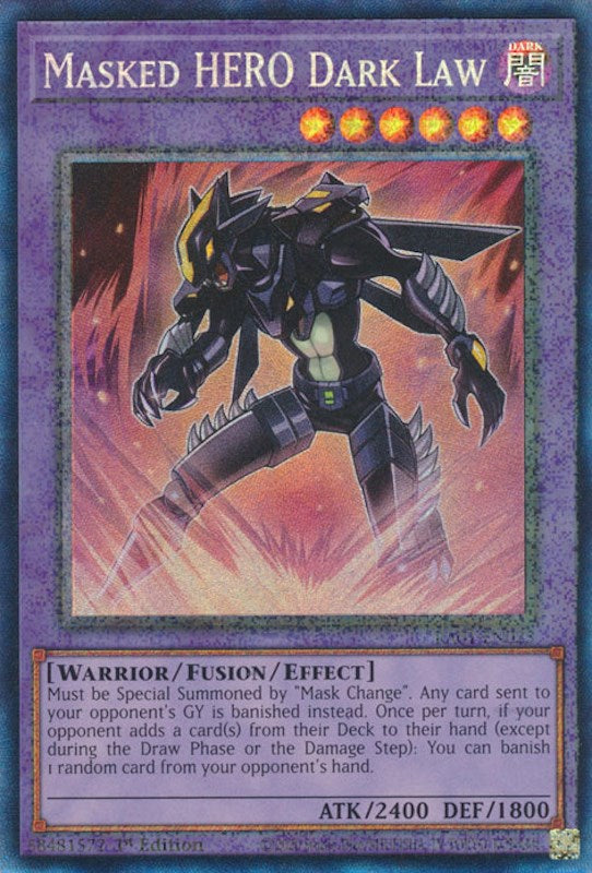 Masked HERO Dark Law [RA01-EN025] Prismatic Collector's Rare | Exor Games Bridgewater