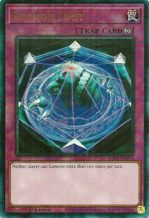 Summon Limit [RA01-EN070] Prismatic Ultimate Rare | Exor Games Bridgewater