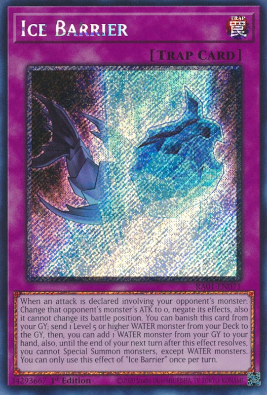 Ice Barrier [RA01-EN071] Platinum Secret Rare | Exor Games Bridgewater