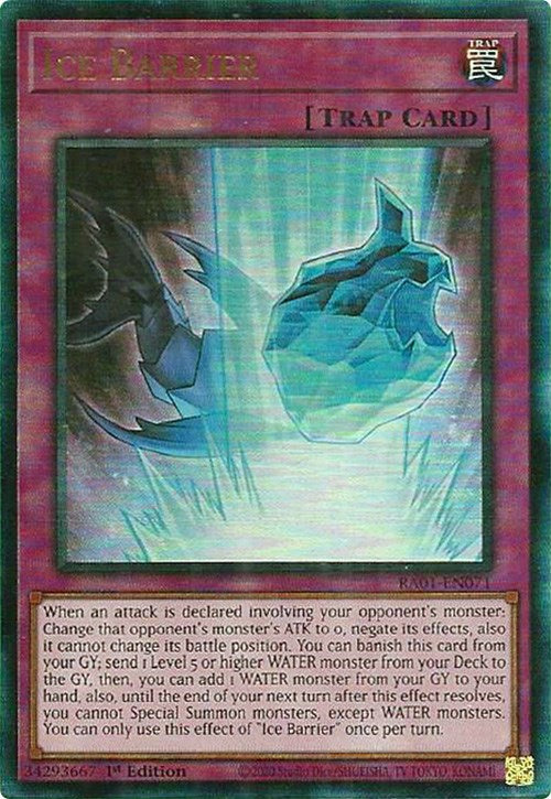 Ice Barrier [RA01-EN071] Prismatic Ultimate Rare | Exor Games Bridgewater