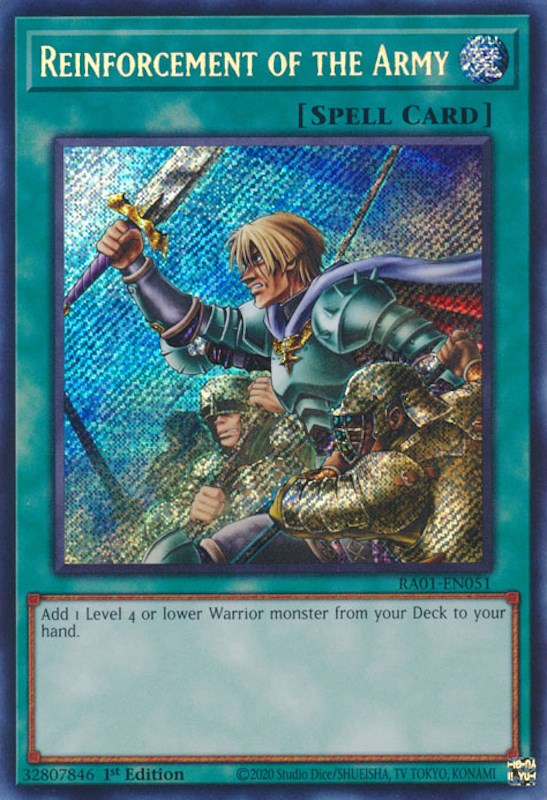 Reinforcement of the Army [RA01-EN051] Secret Rare | Exor Games Bridgewater