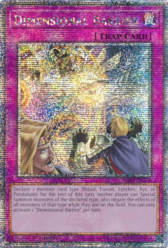 Dimensional Barrier [RA01-EN072] Quarter Century Secret Rare | Exor Games Bridgewater